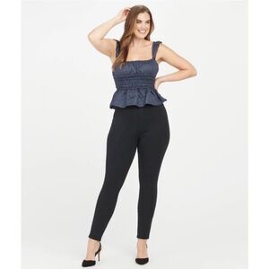 SPANX The Perfect Pant Ankle 4 Pocket‎ in Navy Plus Size M Pull On Shaping
